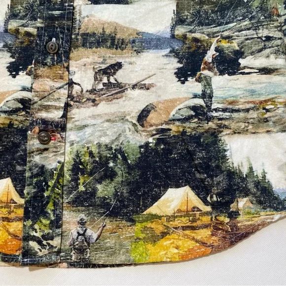 NEW Size S Mens Cremieux Long Sleeve Button Down Shirt Cotton Gamekeeper Fishing - Picture 2 of 9